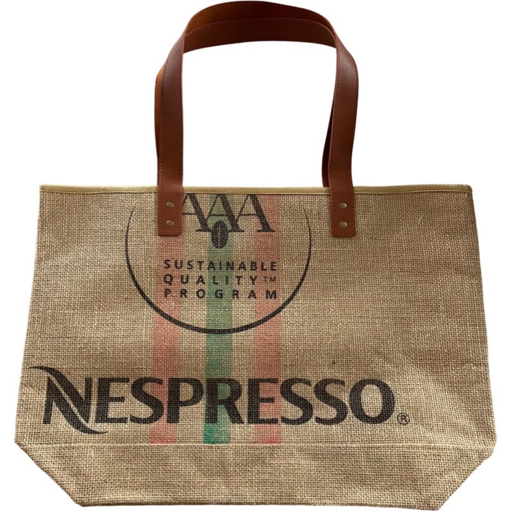 NWOT. Nespresso Jute Tote Bag. - Picture 3 of 6
